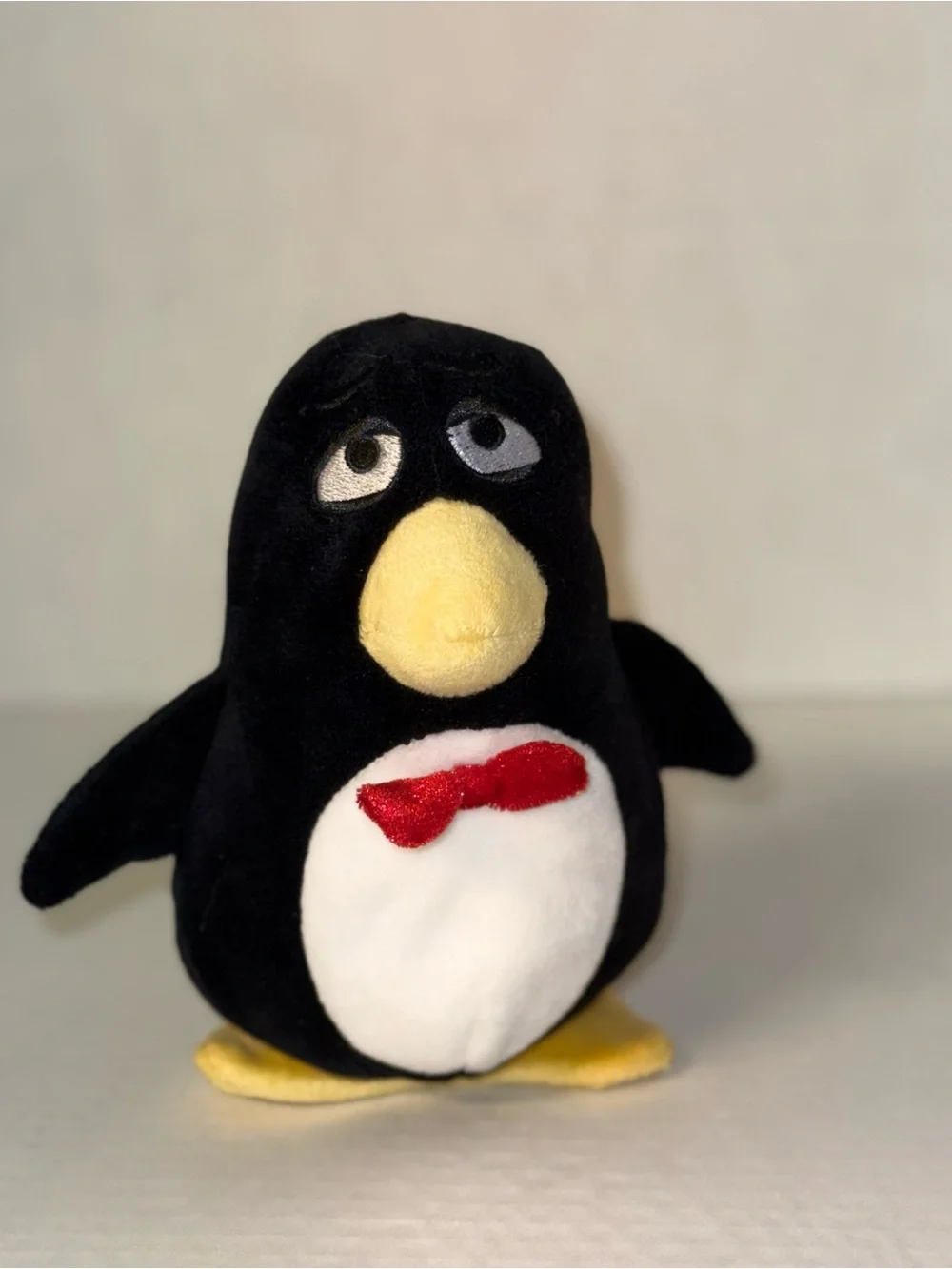Disney Toy Story Weezy Penguin Plush Toy with Red Bow Tie 6in